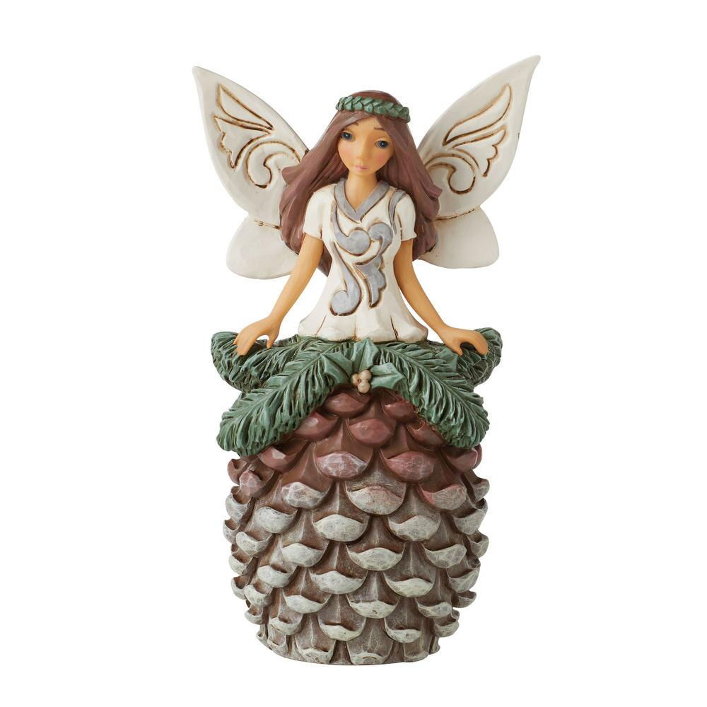 Jim Shore pinecone Forest Fairy figurine front view