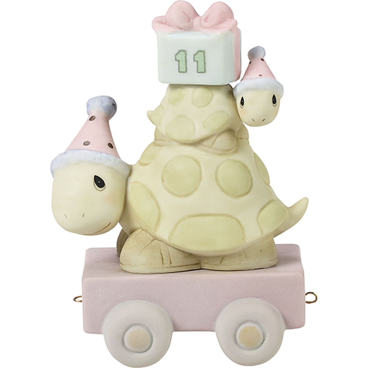 precious moments birthday train age 11 turtle figurine front view