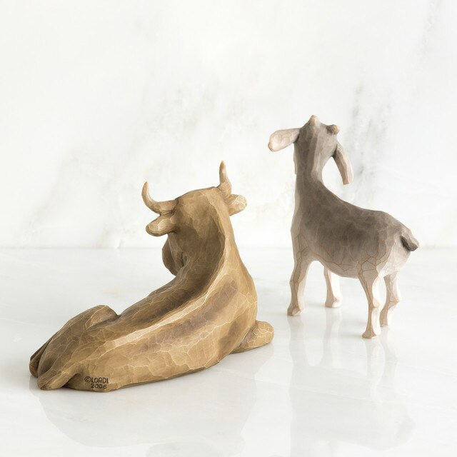 Thumbnail: back view of ox and goat willow tree