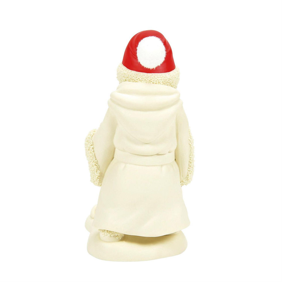 Thumbnail: snowbabies dressed as santa figurine side view