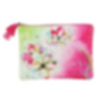 Flowers zipper Pouch rear view