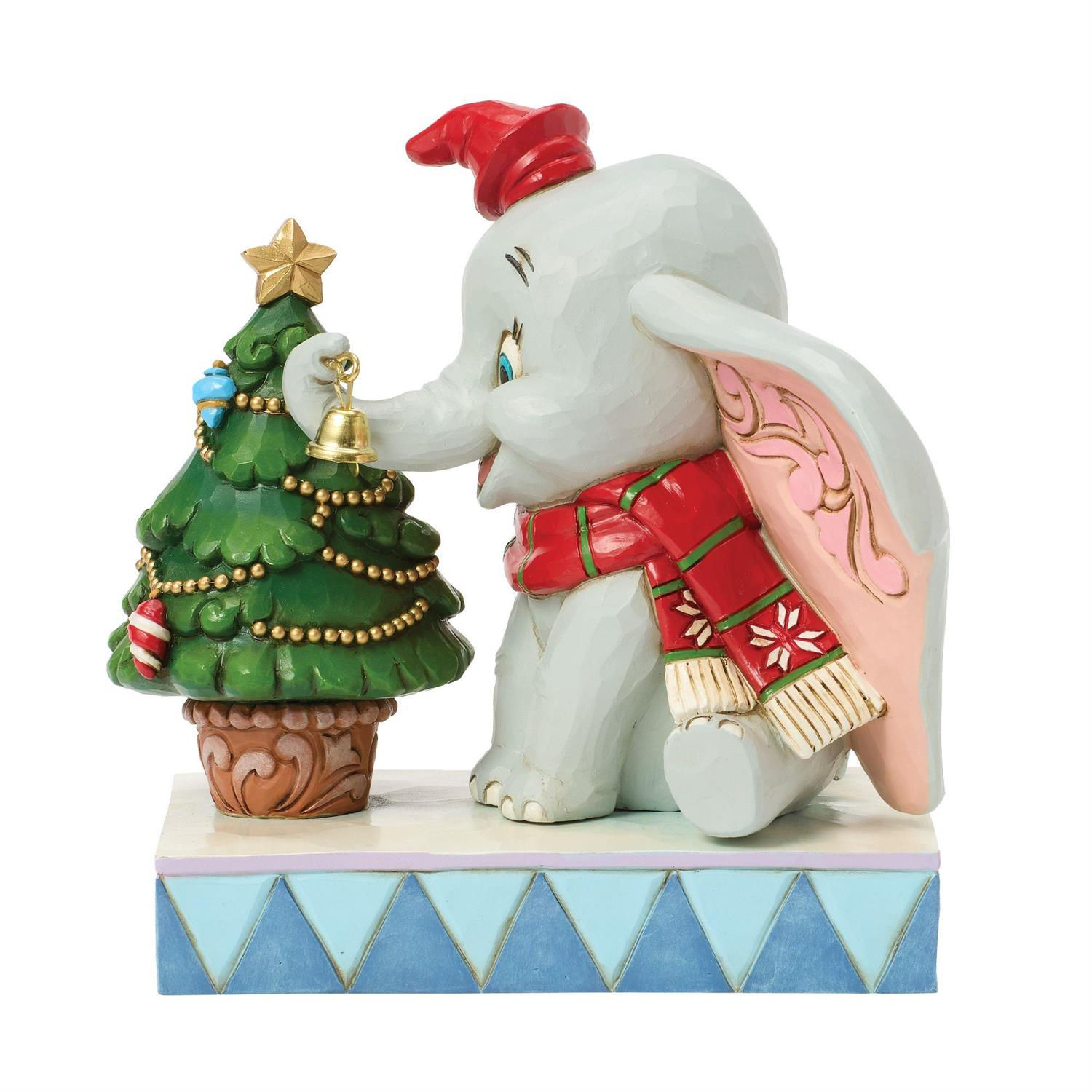 Dumbo Christmas figurine front view
