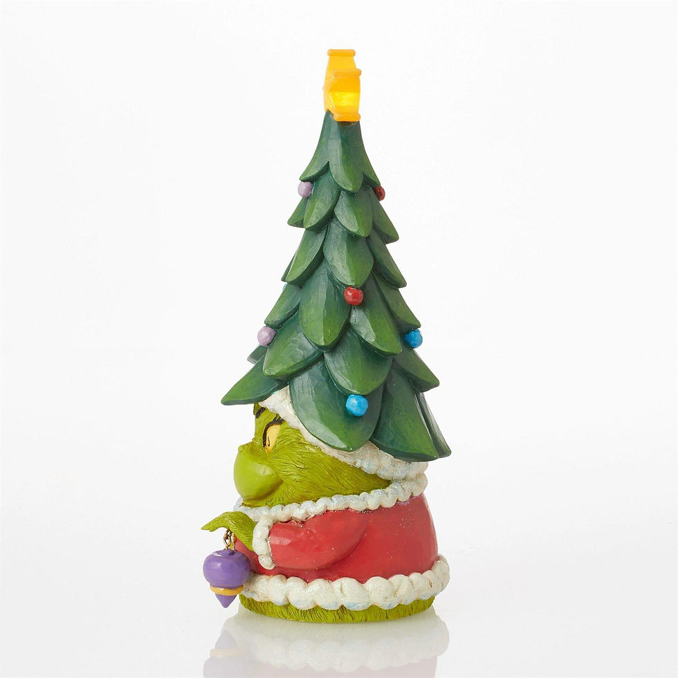 Thumbnail: Grinch Gnome with Tree Hat figurine side view