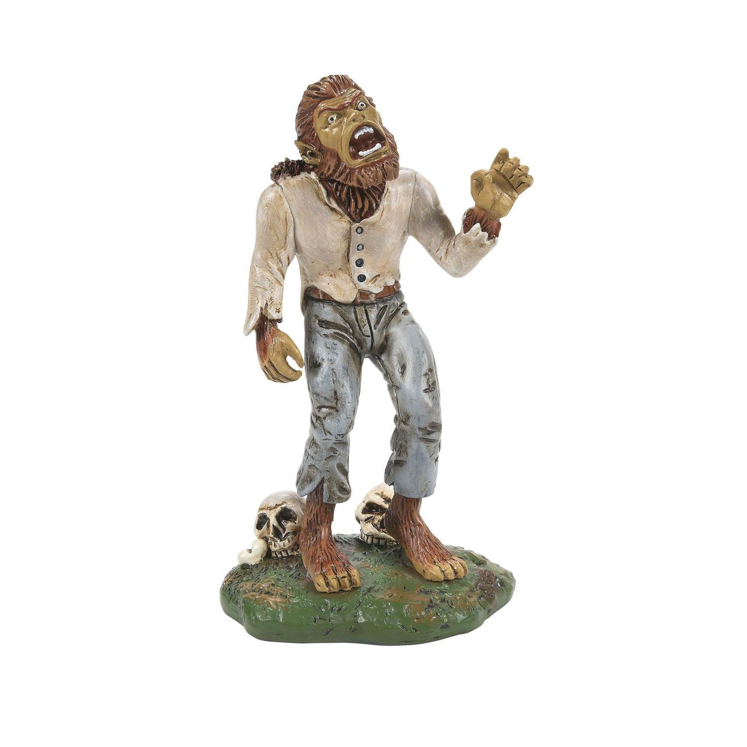 department 56 halloween village Wolfman's Howl figurine front view