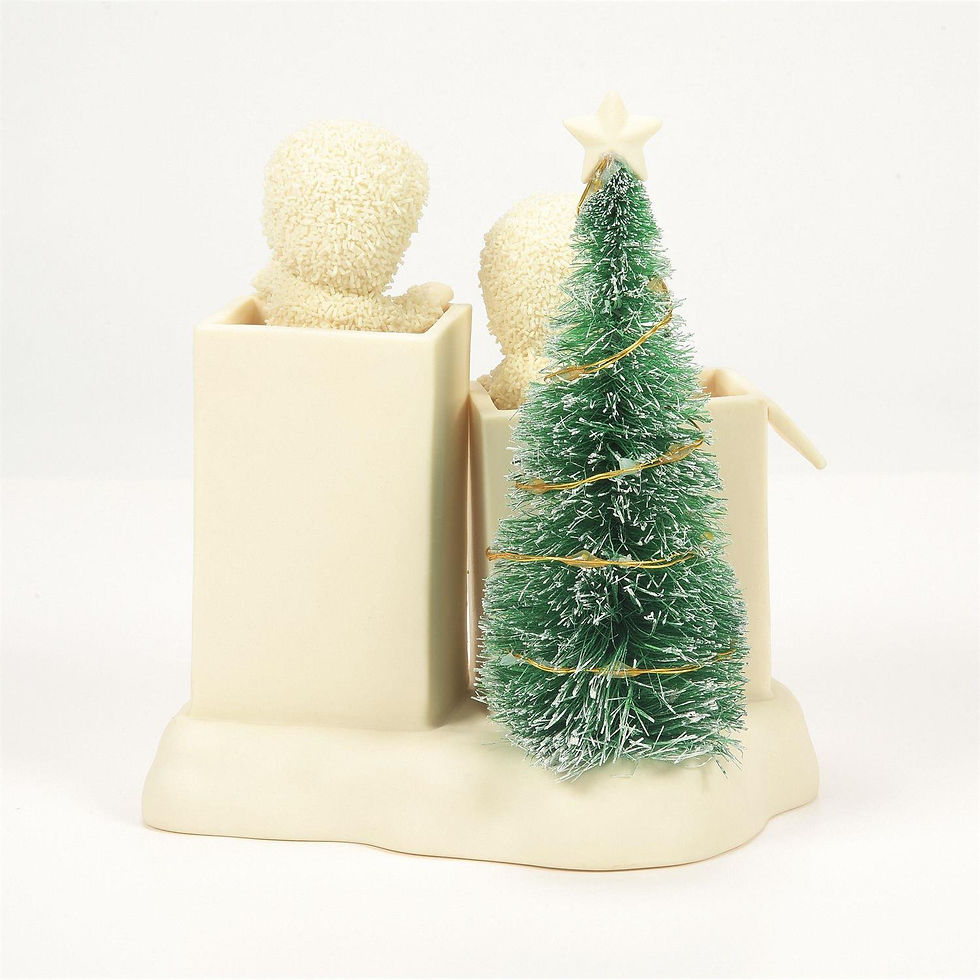 snowbabies figurine rear view