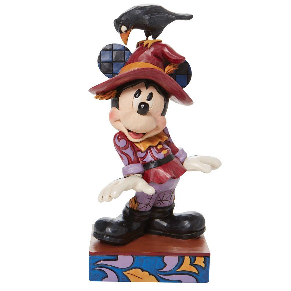 jim shore disney mickey mouse scarcrow figuring front view