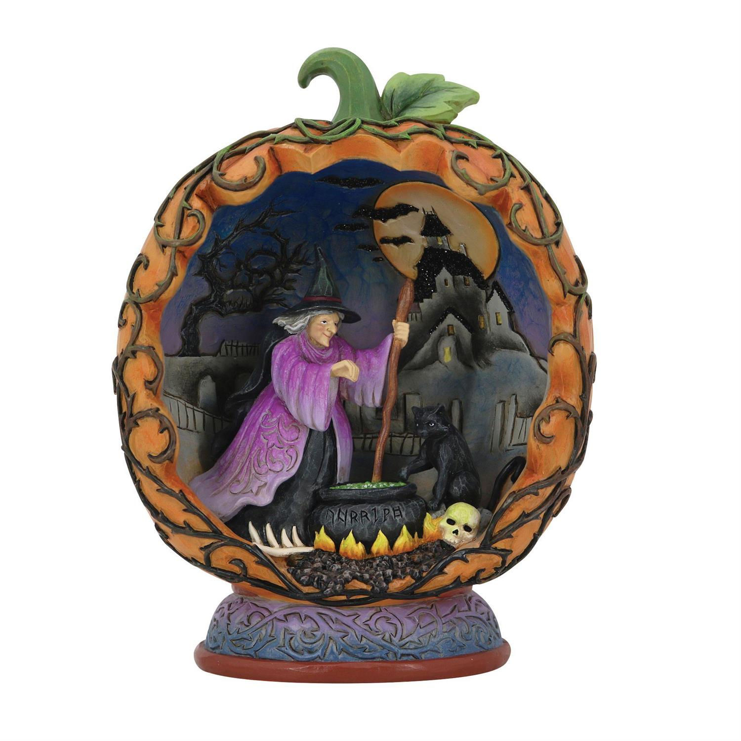 Pumpkin Diorama LED Figurine front view