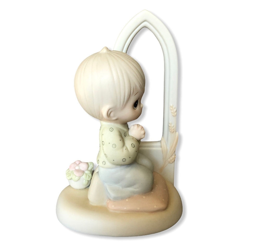 Precious Moments boy praying figurine front view