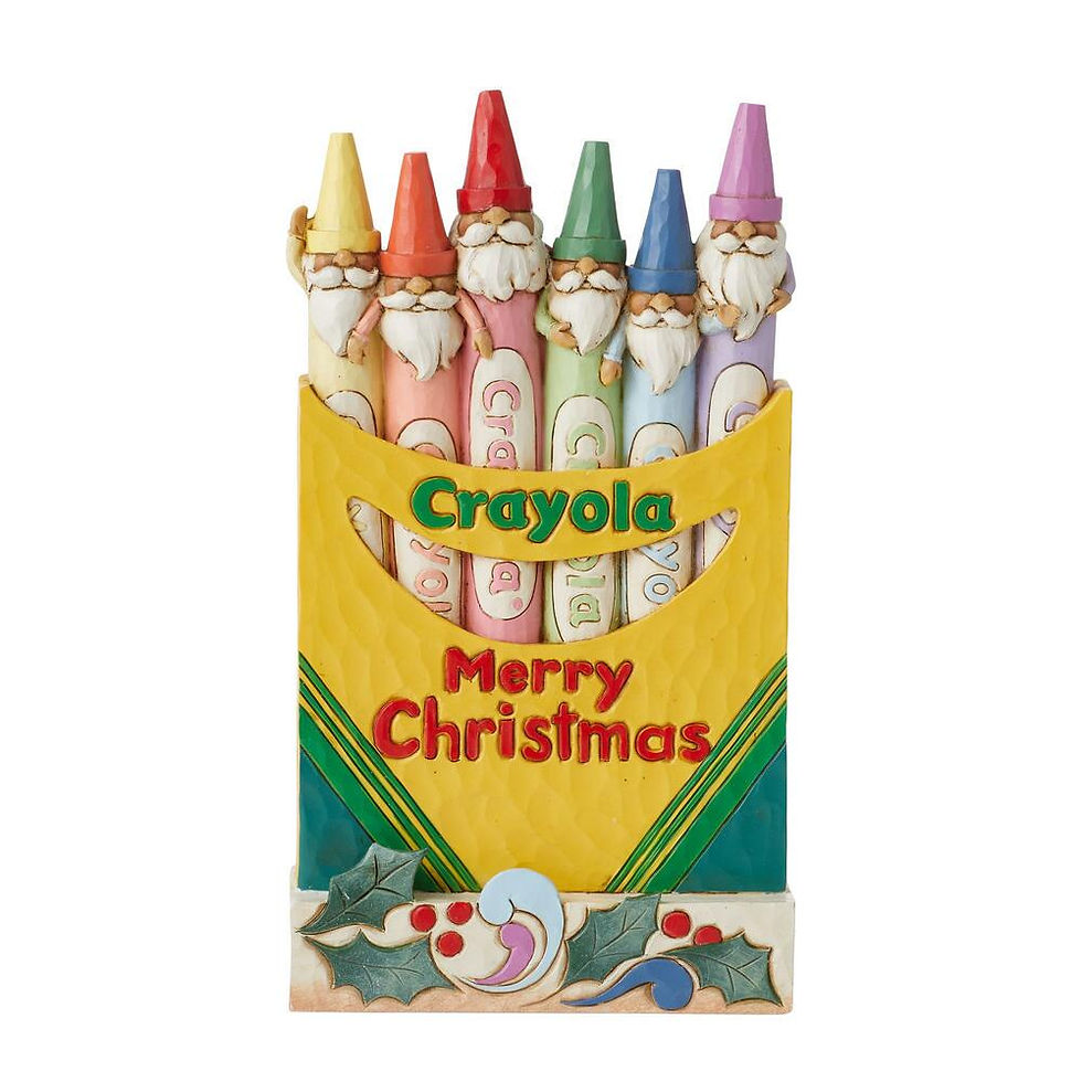 Jim Shore Your Christmas be Gnomey & Bright crayon gnomes figurine