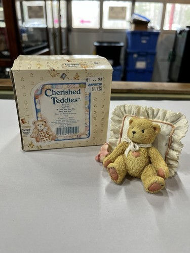 Thumbnail: cherished teddies Mandy with pillow , I Love Just The Way You Are, 950572 front view