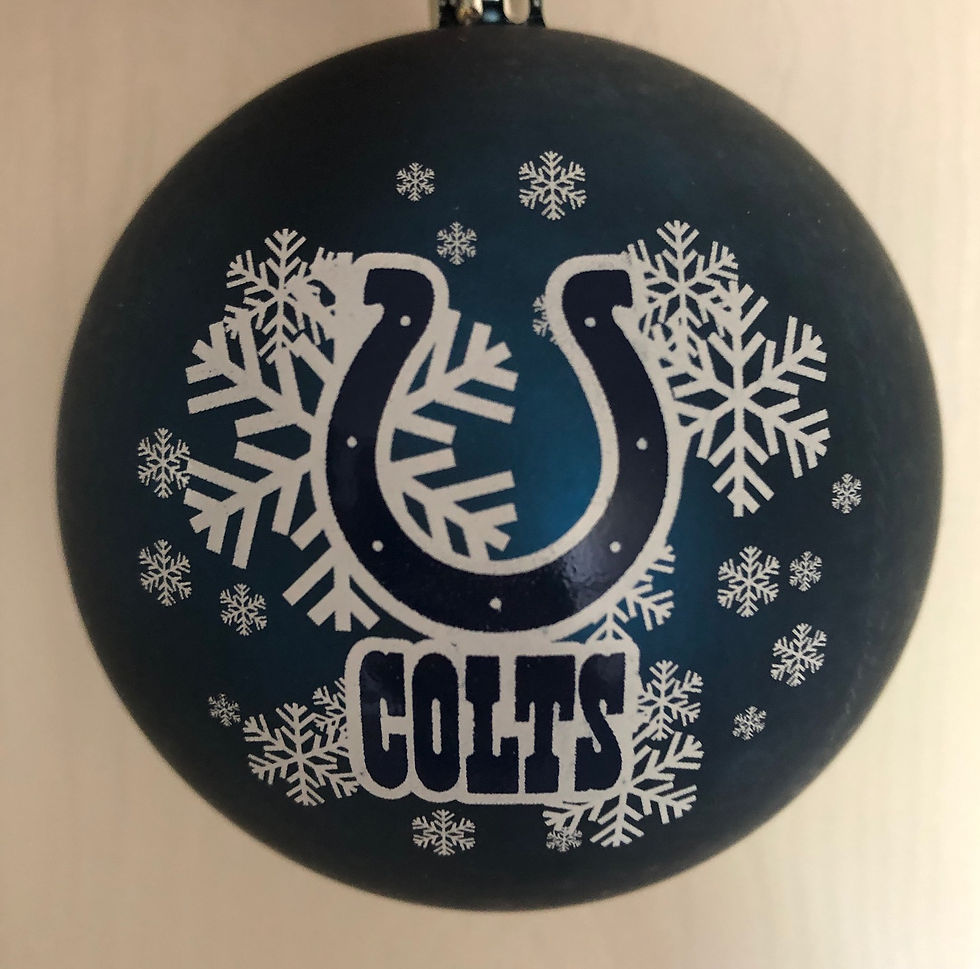 Thumbnail: Indianapolis Colts Shatter-Proof Ball Ornament front view
