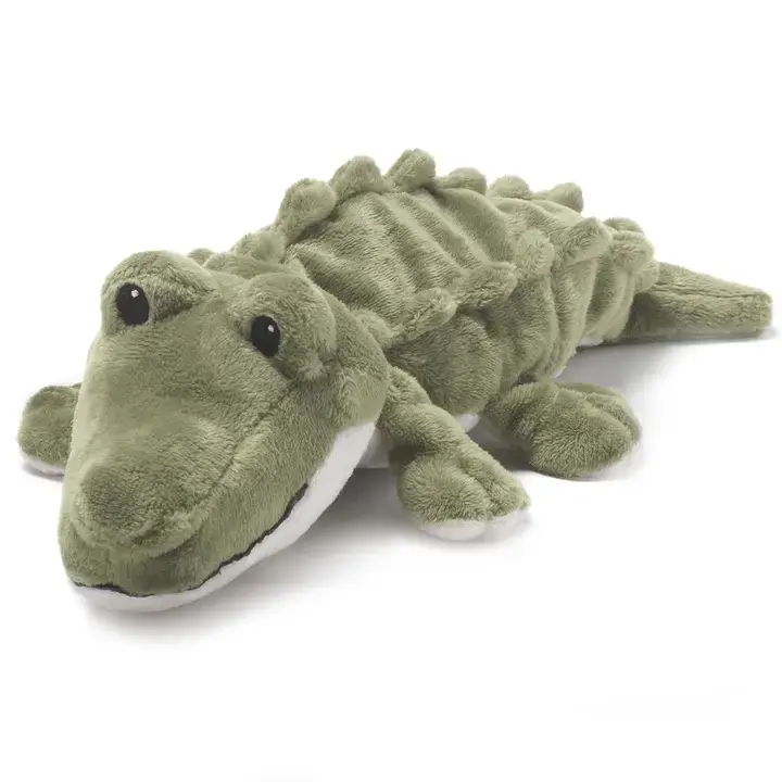 Alligator Junior Warmies plush front view
