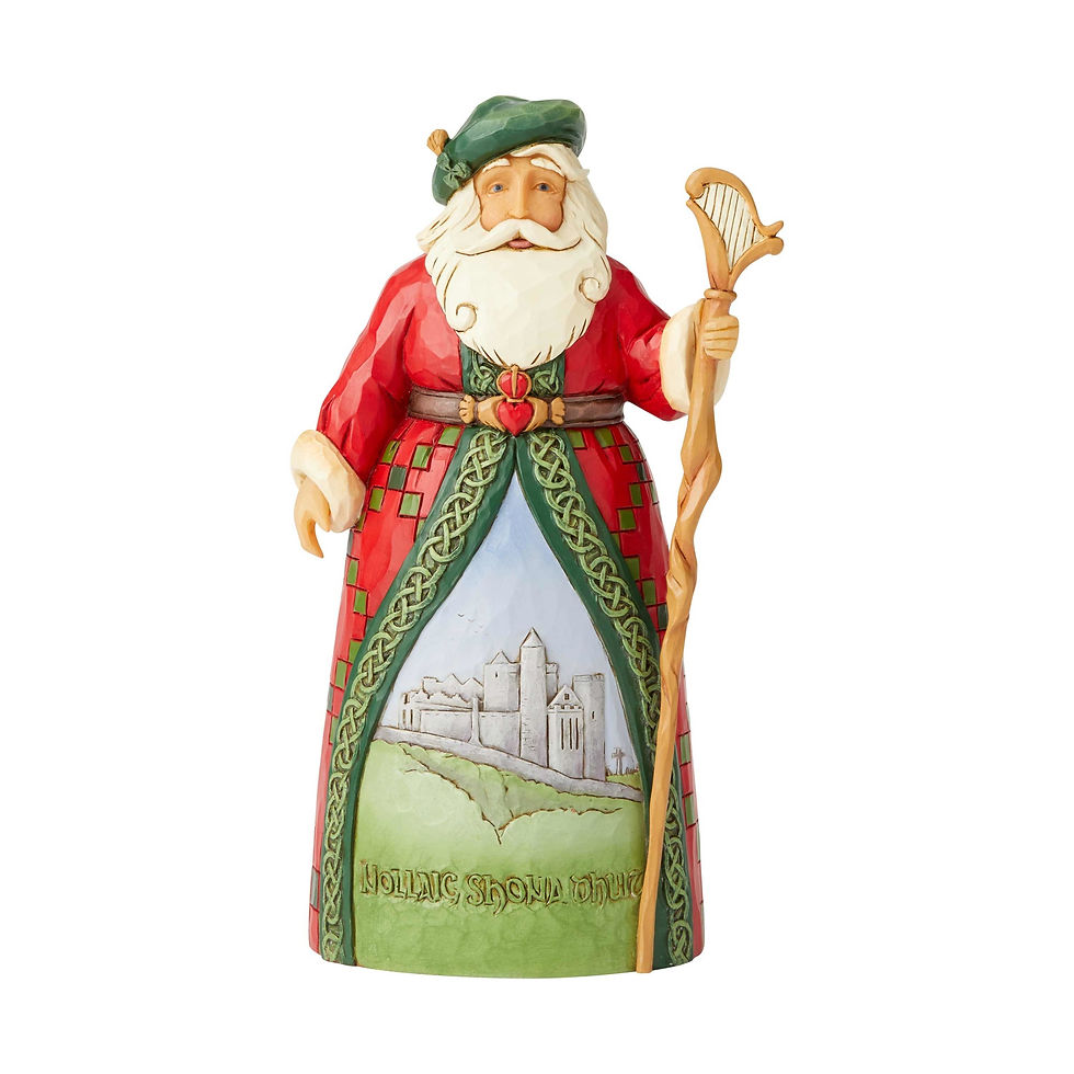 jim shore Irish Santa front view