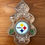 Thumbnail: Pittsburgh Steelers Acrylic Tree Ornament front view