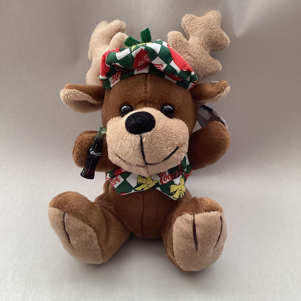 Cavanagh Coke Plush - Reindeer wearing a Coca-Cola Vest and Beanie