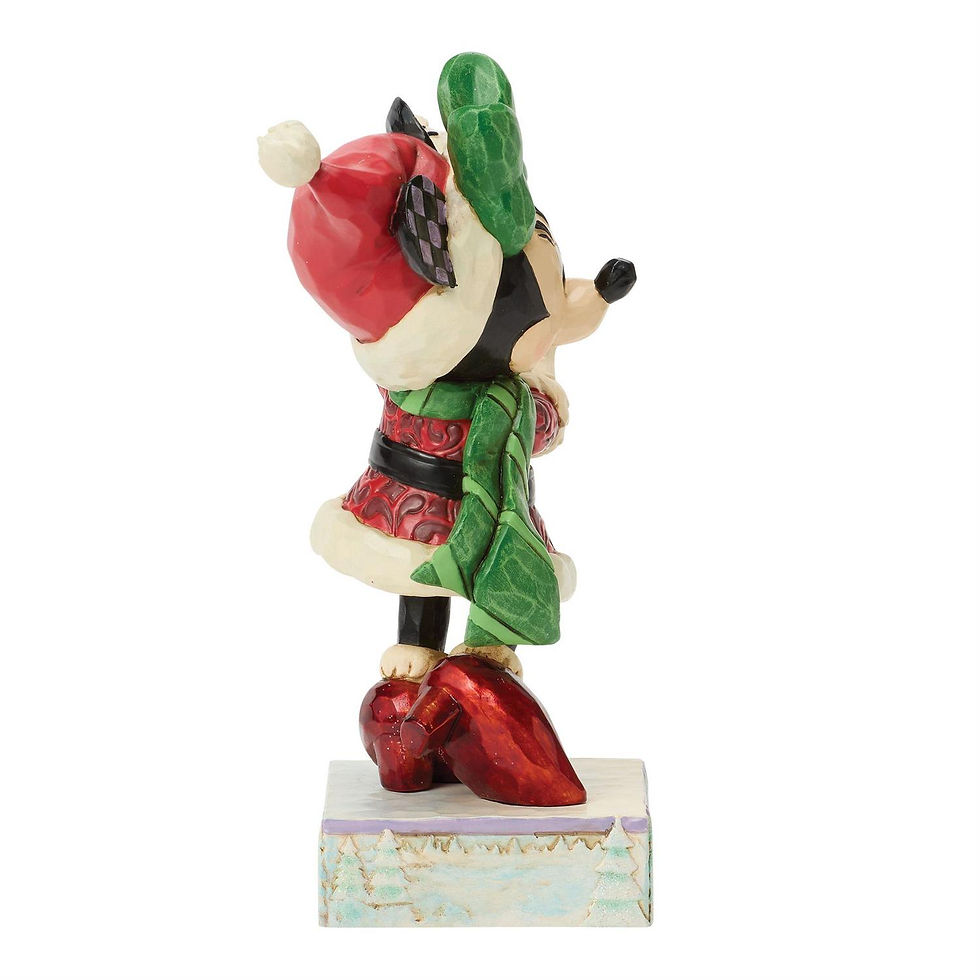 Minnie Mouse with snowflake figurine side view