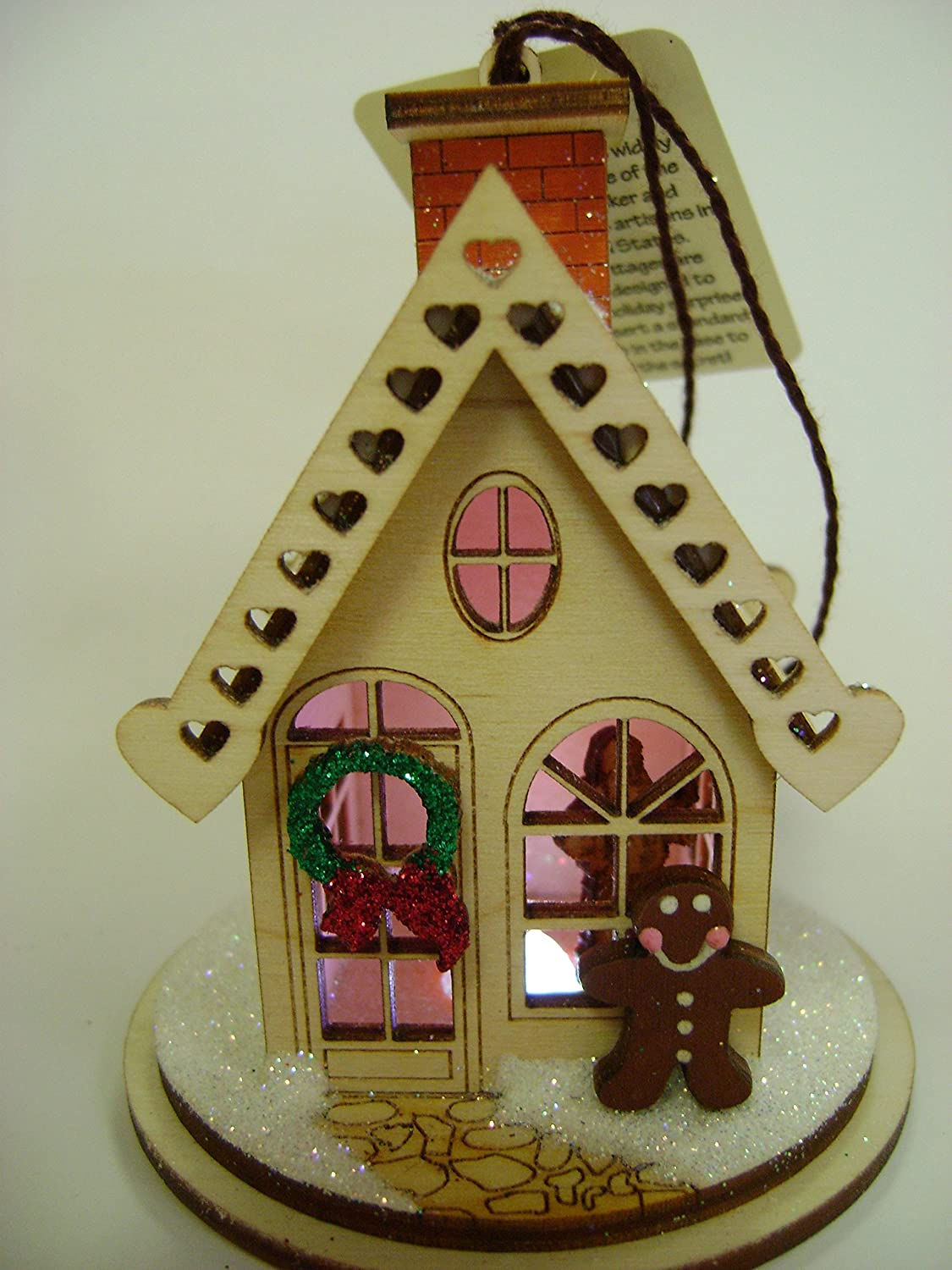 Gingerbread Cottage Ginger Cottages Ornament front view
