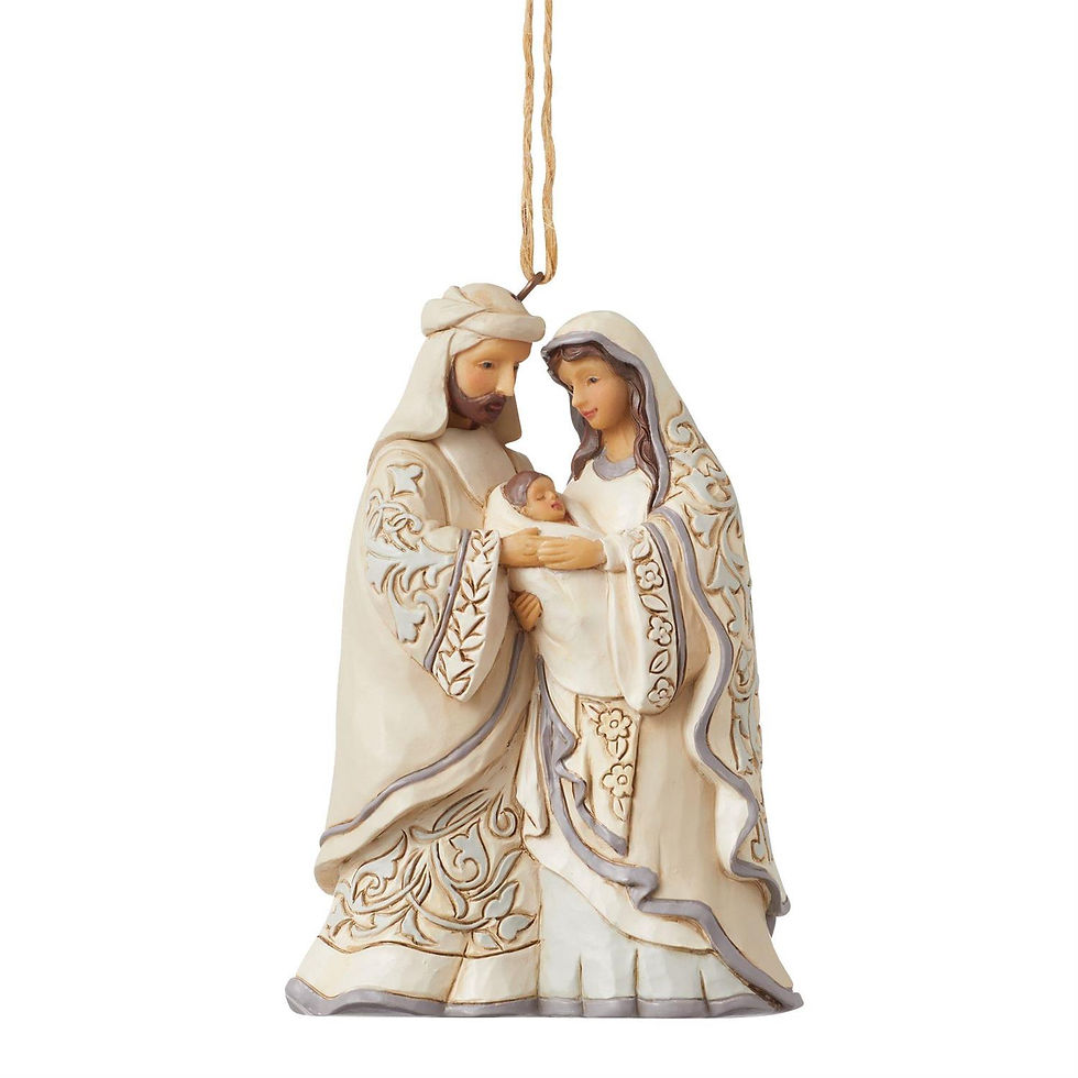 holy family nativity ornament front view
