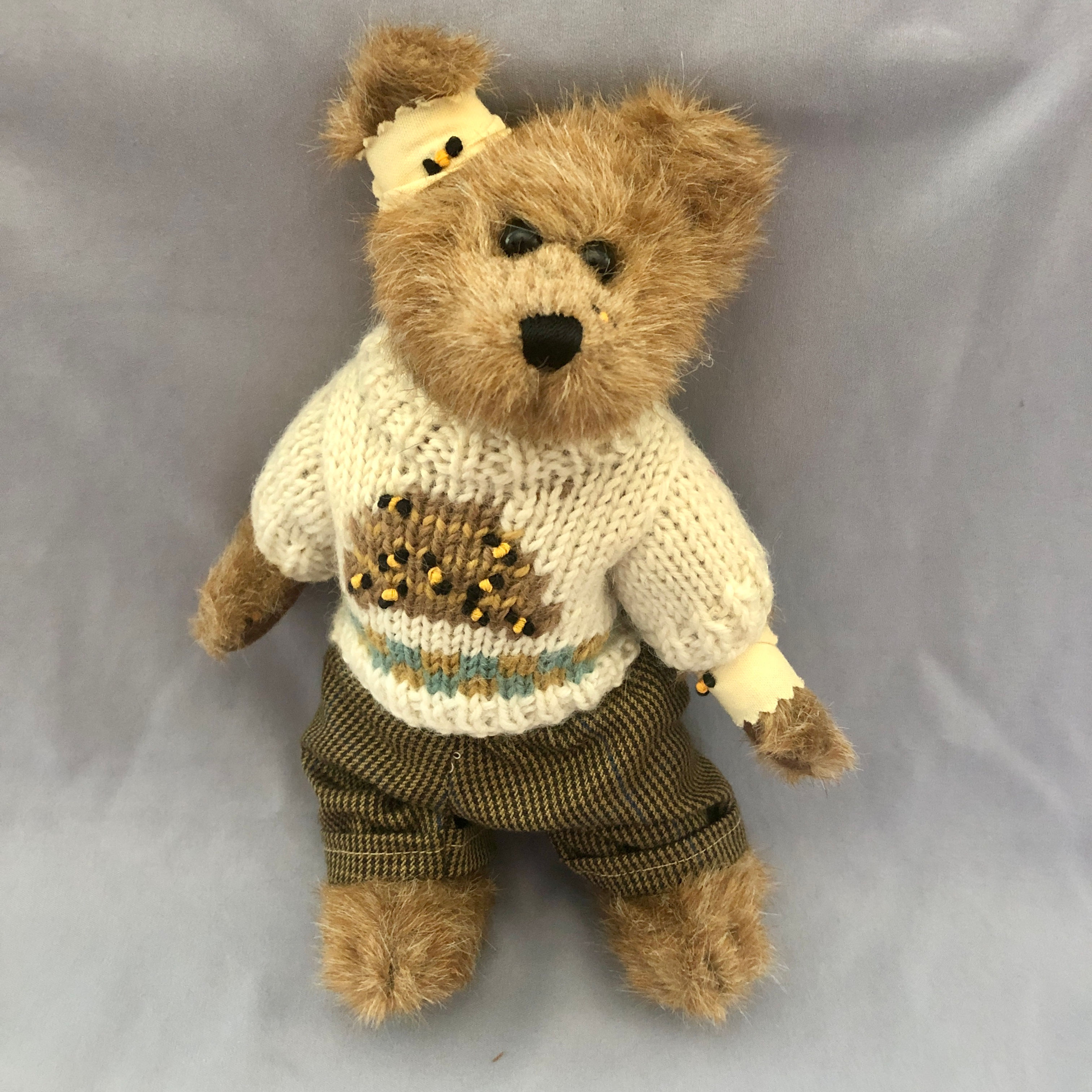Edmund the "Injured Patient" plush Bee Bear front view