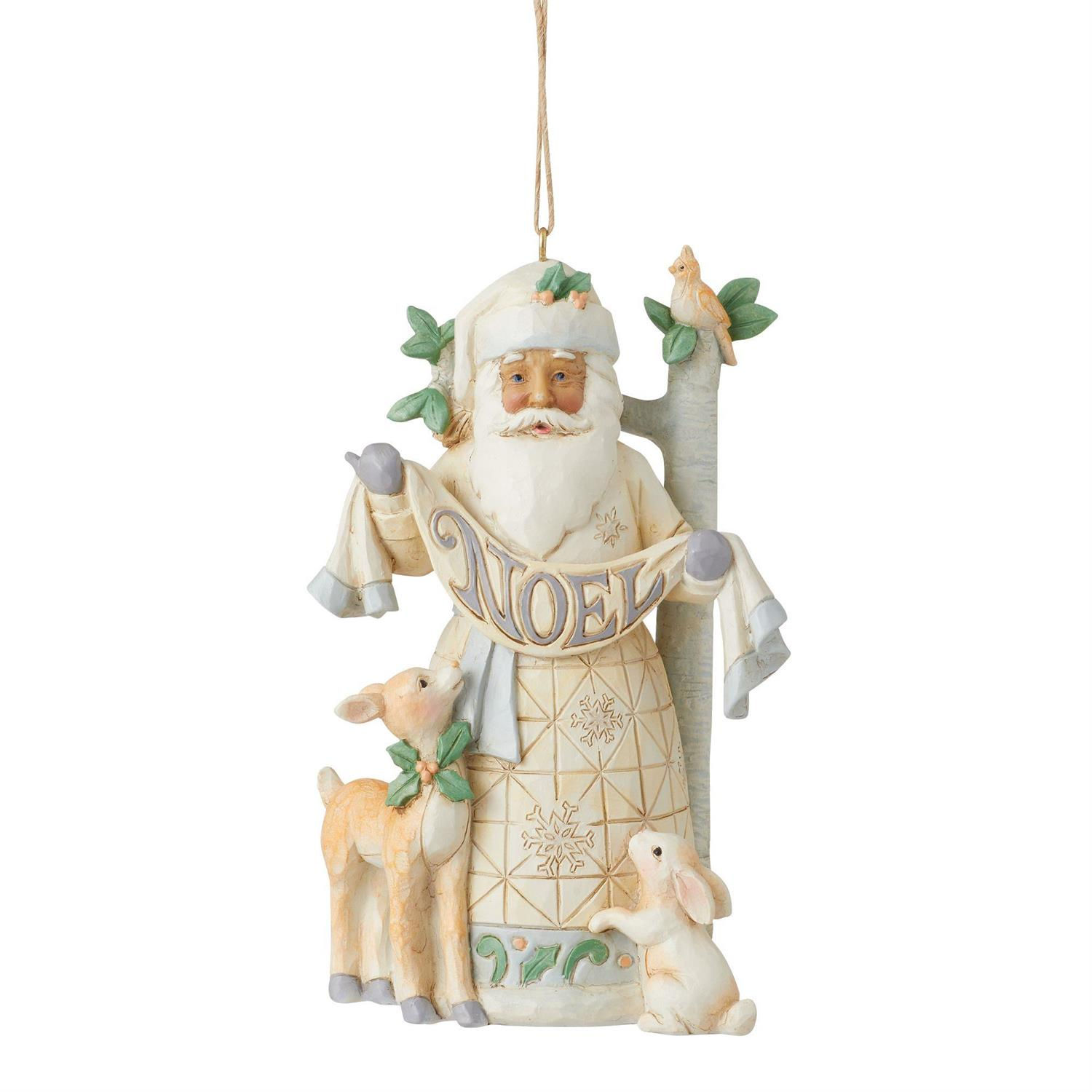 jim shore Woodland Santa Ornament  front view
