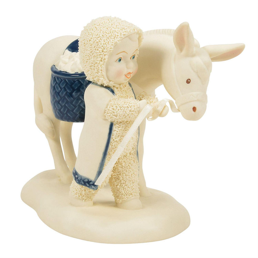 snowbabies nativity figurine front view