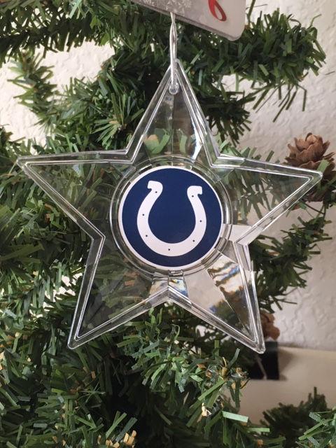 Indianapolis Colts Acrylic Star Ornament front view