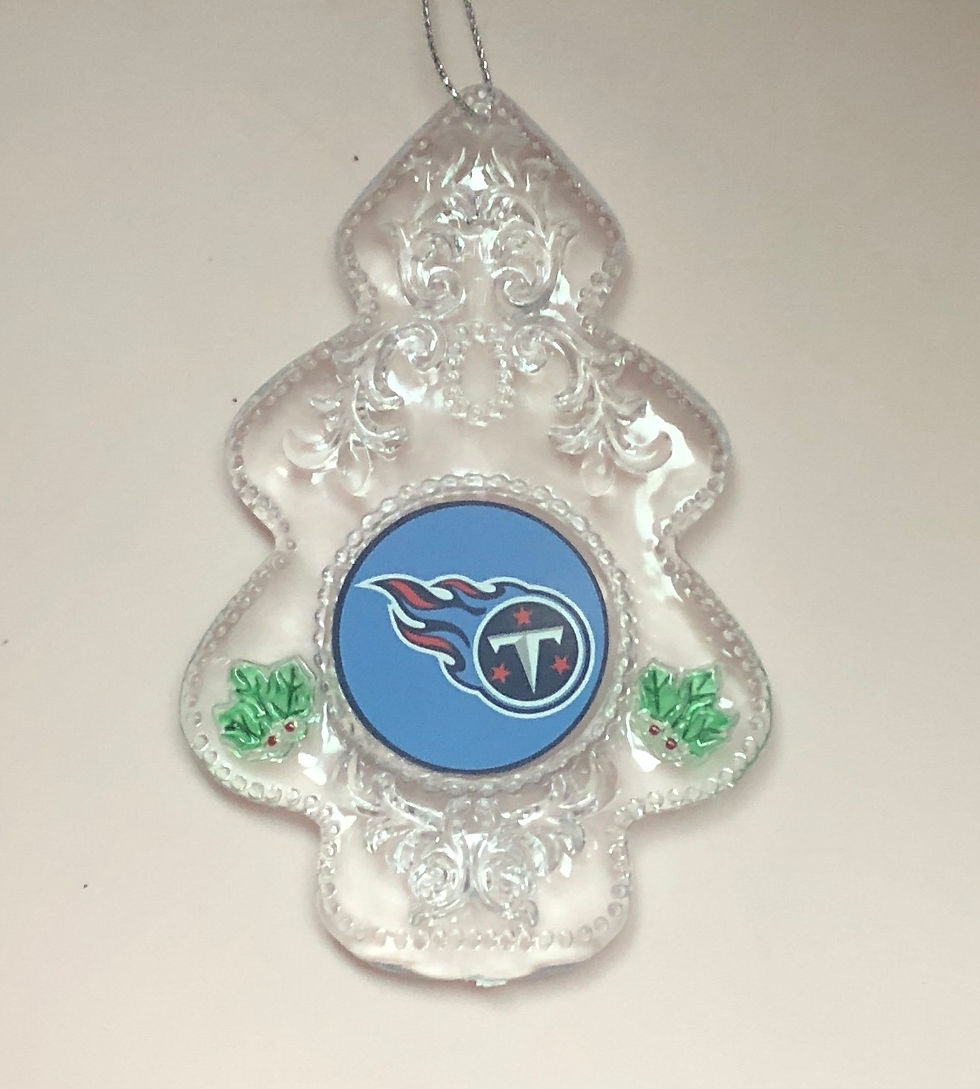 Tennessee Titans Acrylic Tree Ornament front view