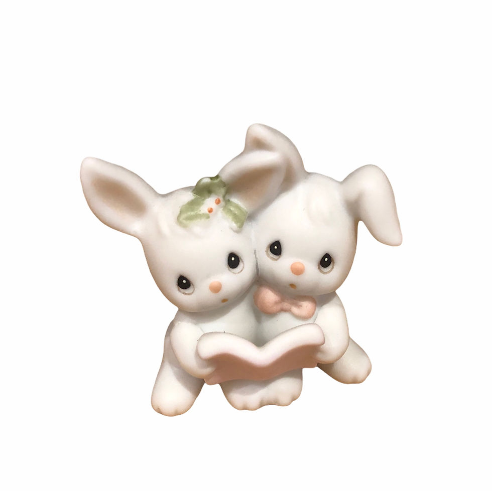 carolling bunnies front view Precious Moments Sugar Town Collection