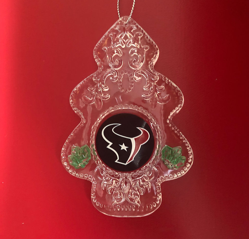 Thumbnail: Houston Texans Acrylic Tree Ornament front view