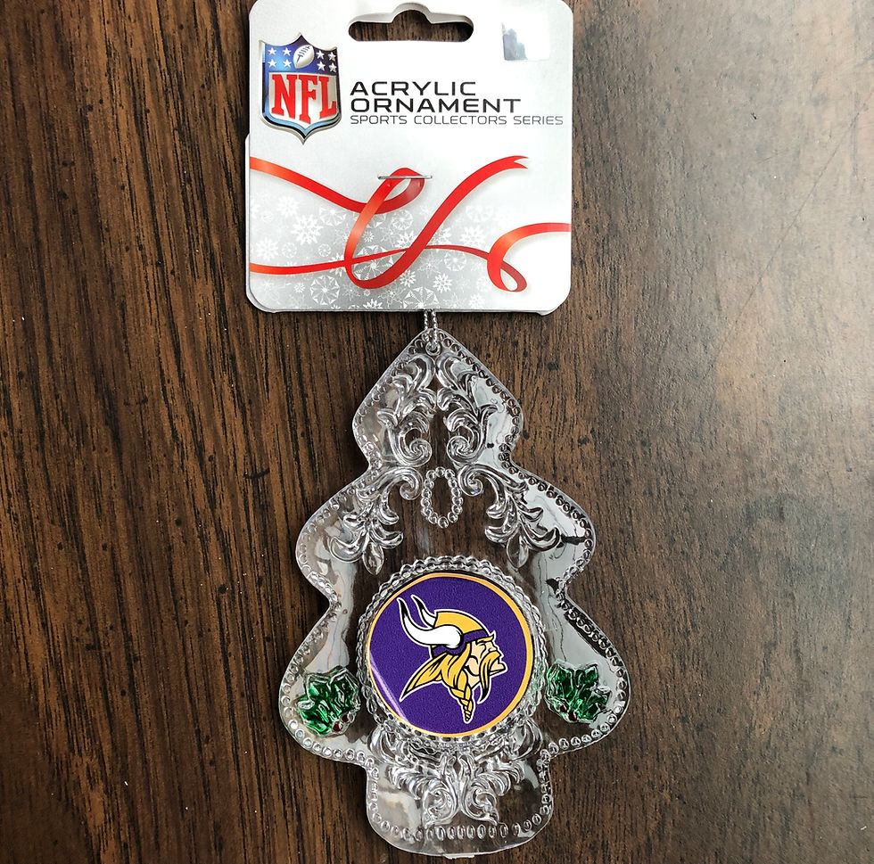 Thumbnail: Minnesota Vikings Acrylic Tree Ornament front view