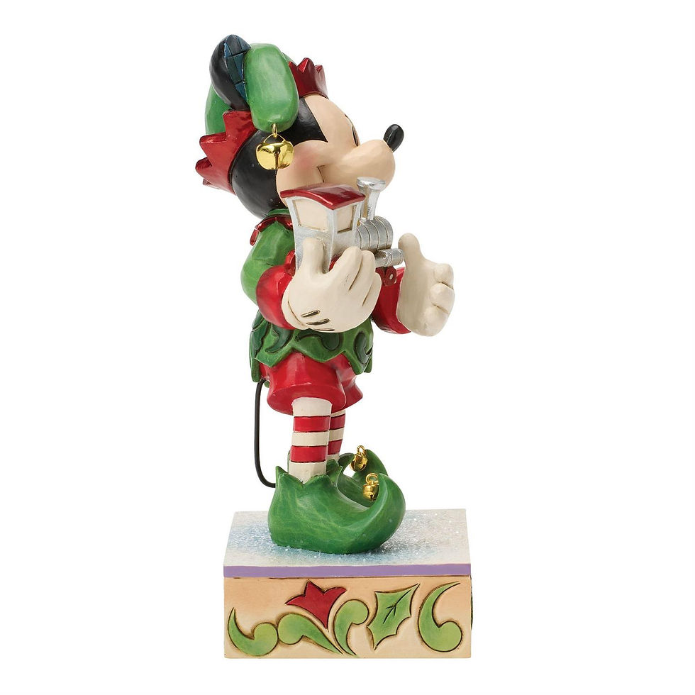 Mickey Mouse wiht train figurine side view