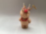 bear dressed as a reindeer      Approx  3.5" Tall,  2" Wide and 2" Deep