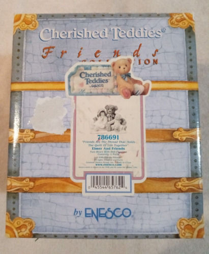 Cherished Teddies Elmer And Friends figurine, 2 bears and a doll figurine 786691