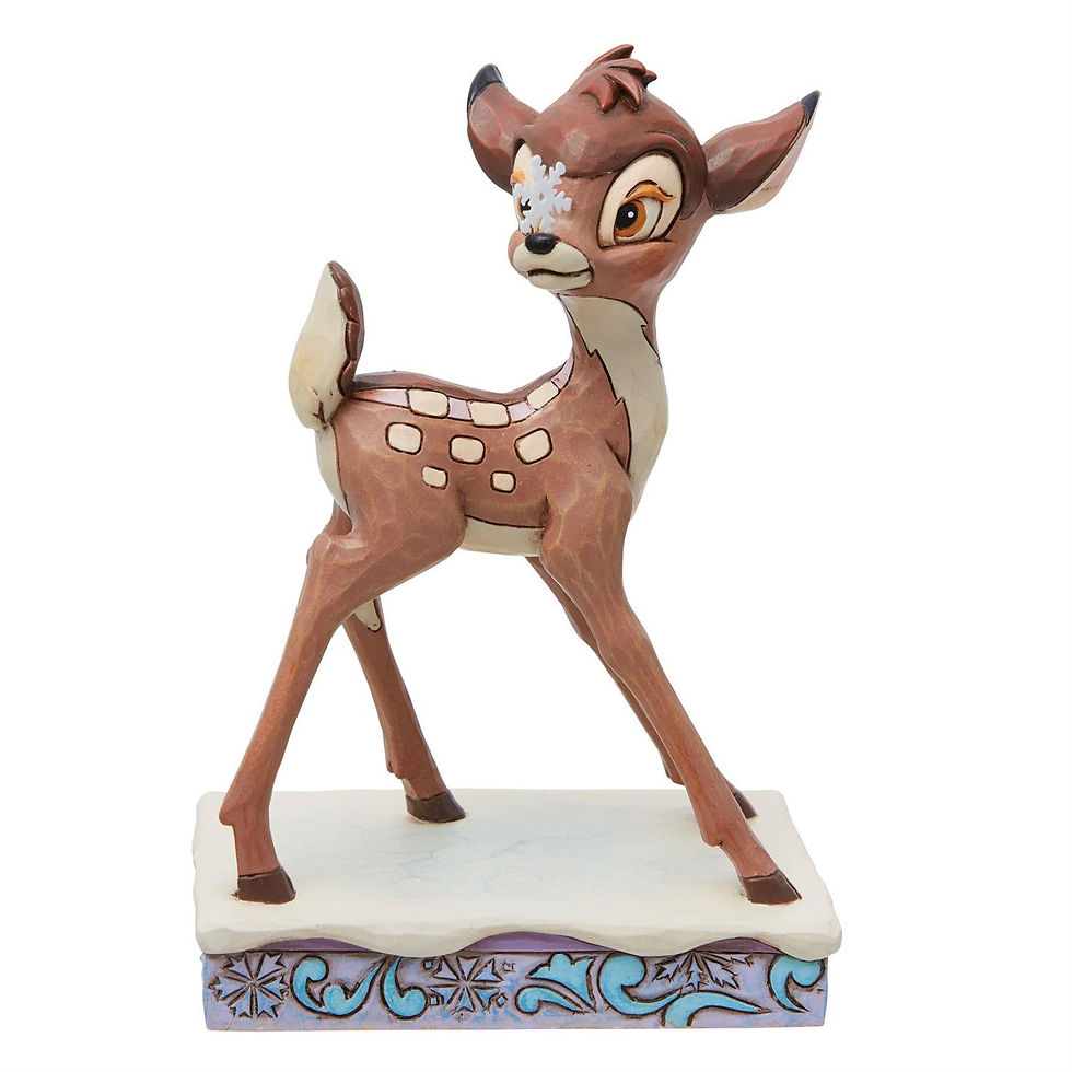 Bambi Christmas Jim Shore Disney Traditions Frosted Fawn Figurine front view