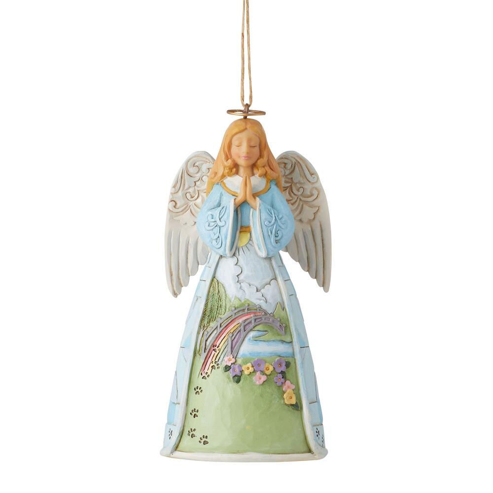 jim shore rainbow bridge angel ornament front view