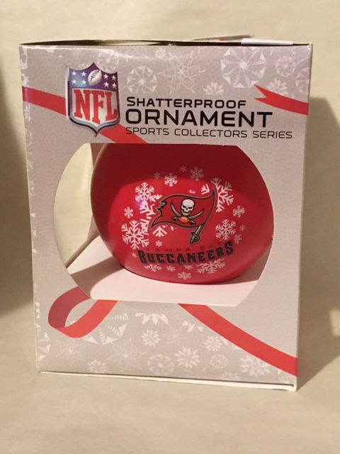 Thumbnail: Tampa Bay Buccaneers Shatter-Proof Ball Ornament package front View