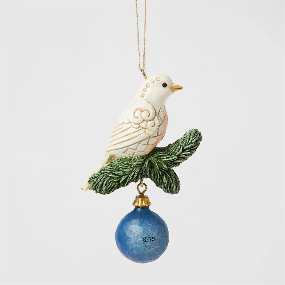 Thumbnail: jim shore dove ornament rear view