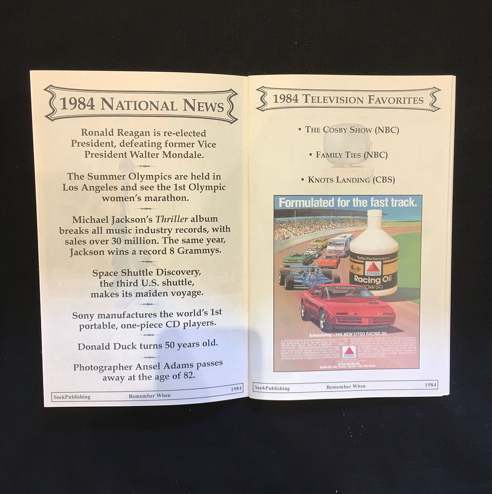 Thumbnail: 1984 Remember When Kardlet inside page view