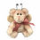 Thumbnail: plush bumble bee bear ornament front view