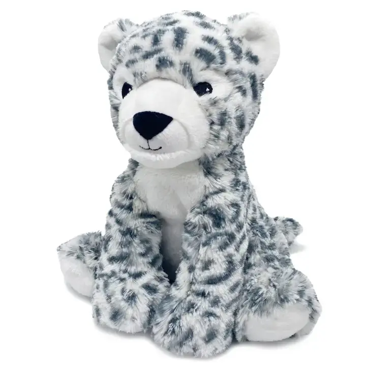 Snow Leopard Warmies plush toy front view