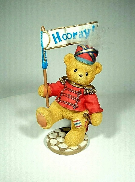 Cherished Teddies Lanny, CT005 - 1999 Membear Figurine front view