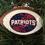Thumbnail: New England Patriots Replica Football Ornament front view