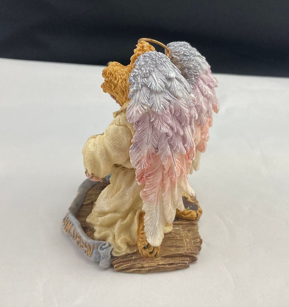 Thumbnail: boyds bears angel with child figurine side view