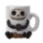 Joe furrybones dressed as a cup of coffee figurine front view
