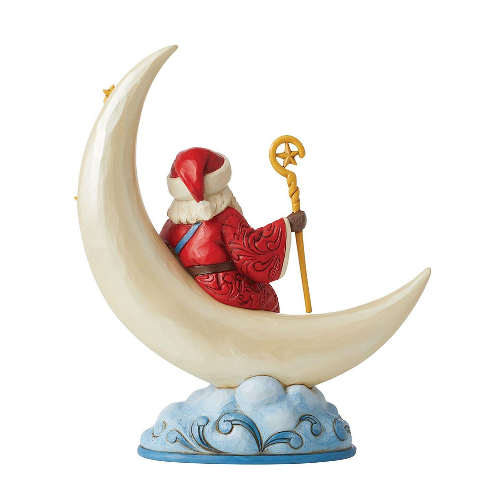 Thumbnail: Santa on sitting on crecent moon back view