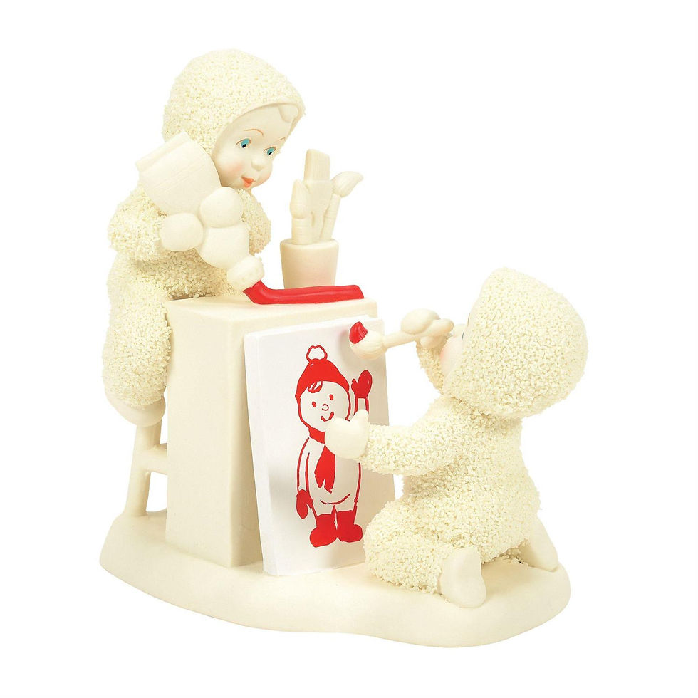 snowbabies figurine front view