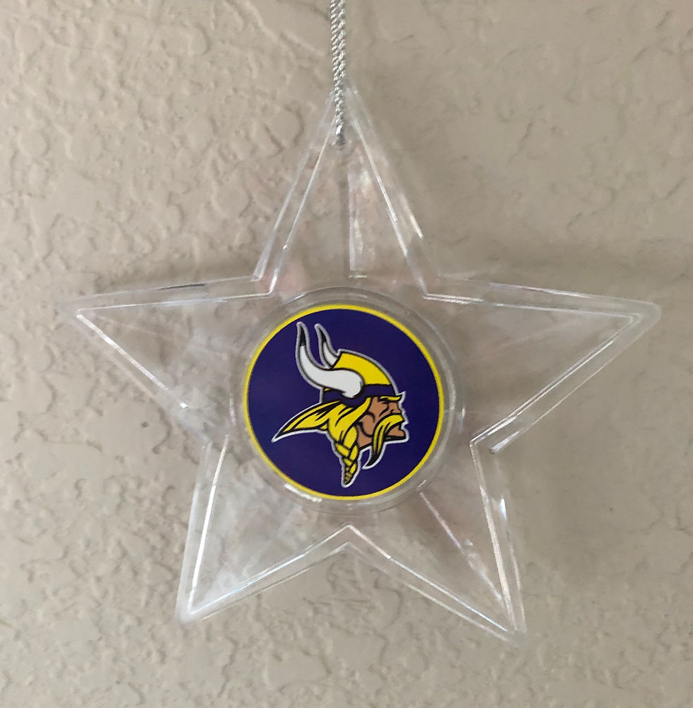 Thumbnail: Minnesota Vikings Acrylic Star  Ornament front view