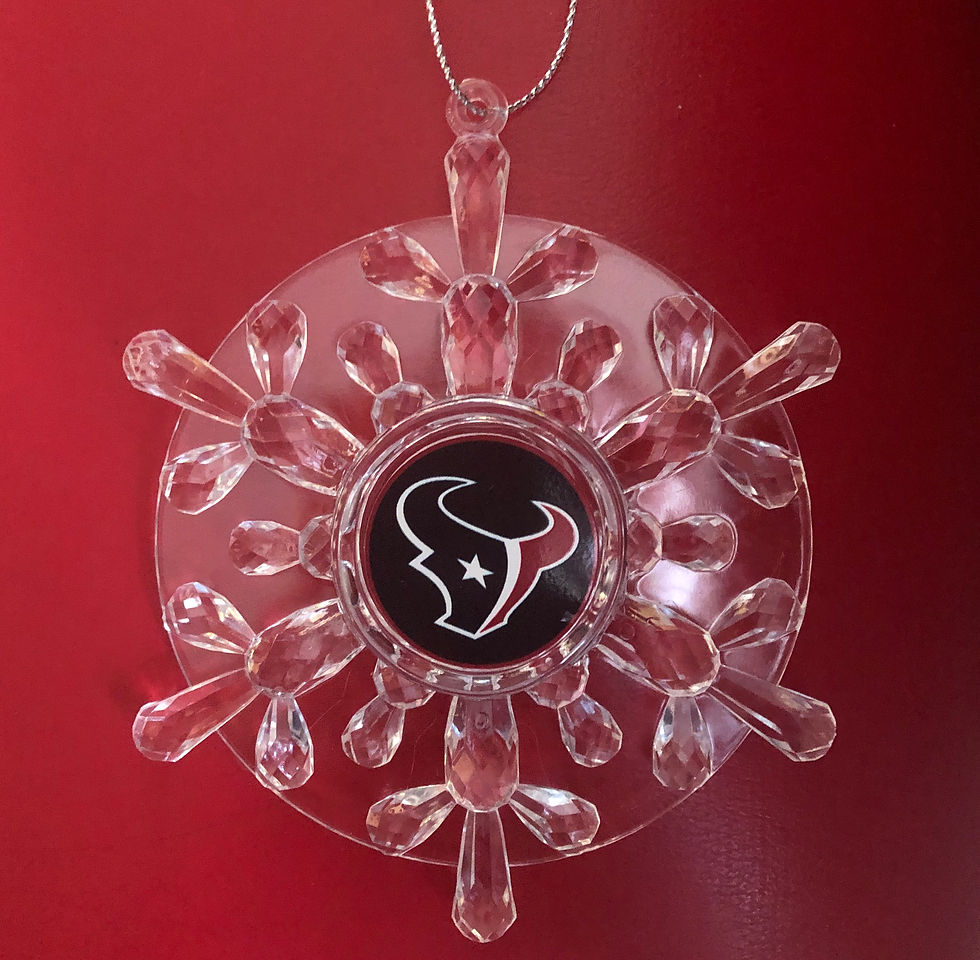 Houston Texans Acrylic Snowflake Ornament front view