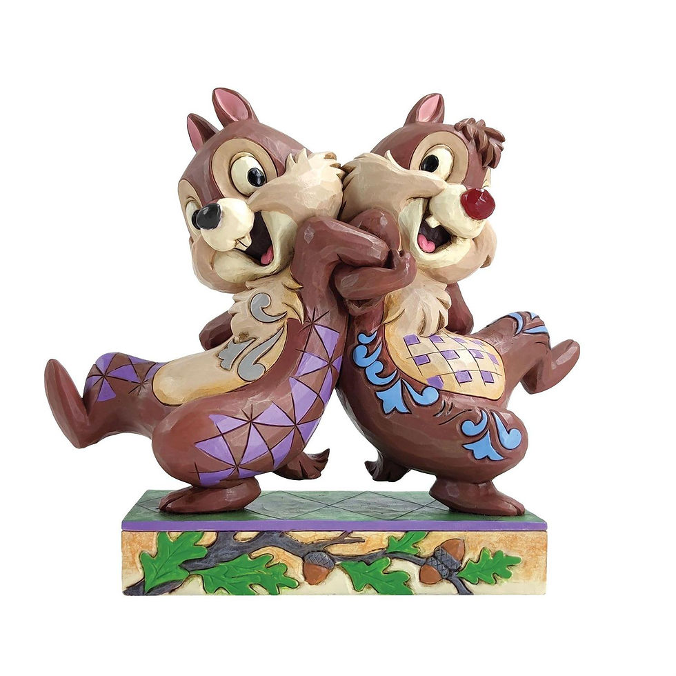 Jim Shore Disney Traditions Chip & Dale figurine front view