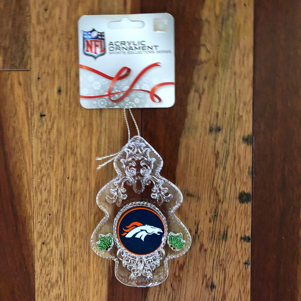 Thumbnail: Denver Broncos Acrylic Tree Ornament front view